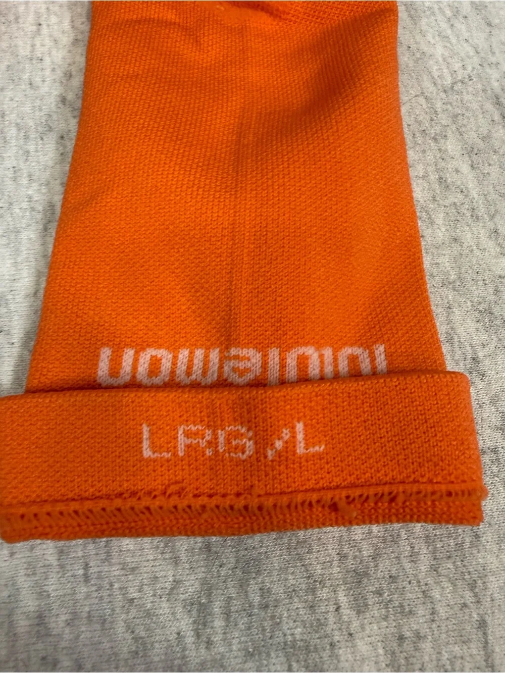 Lululemon Power Stride Crew Socks - Highlight Yellow & Blaze Orange‎ - Large
